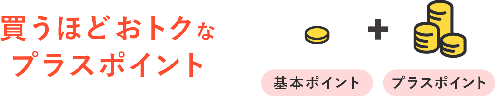 買うほどおトクなプラスポイント